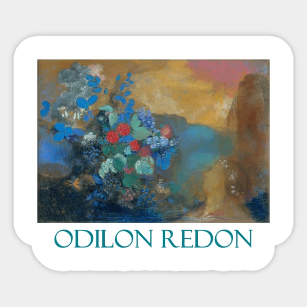 Ophelia Among the Flowers by Odilon Redon Sticker by Naves